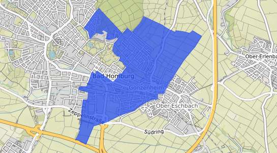 Bodenrichtwertkarte Bad Homburg vor der H&ouml;he Gonzenheim